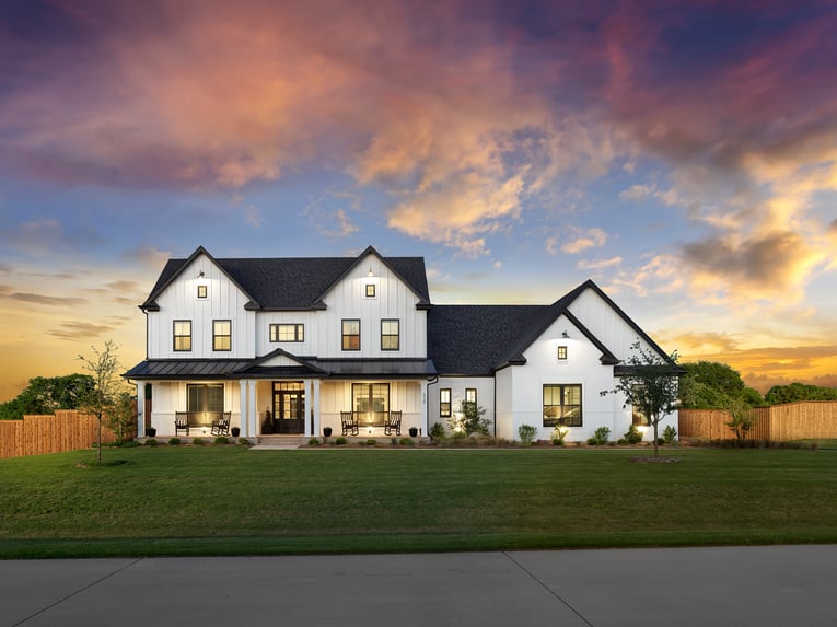 John Houston Homes_Farmhouse Dusk